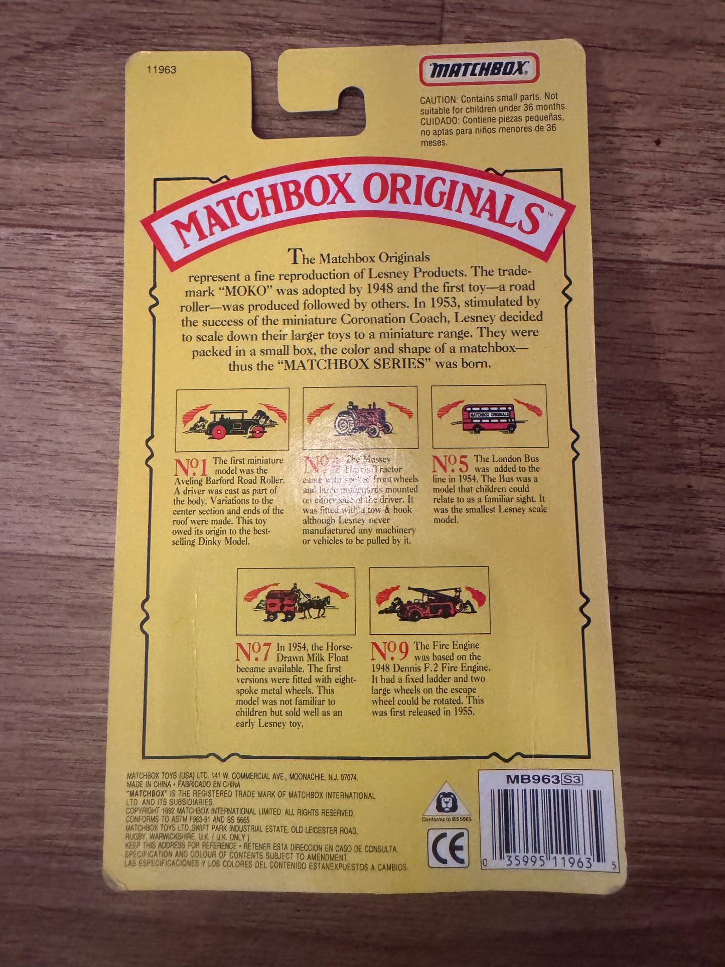 Matchbox MOKO Lesney MB963 S3 (1:146 scale) Dennis F.2 Fire Engine. Special Edition.