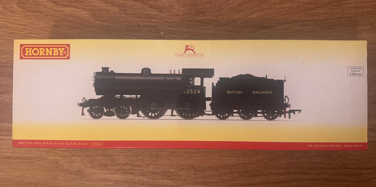 Hornby R3235 (OO) EX GER / LNER D16 ’Super Claud’ No.E2524 in LNER / British Railways change over unlined Black. DCC Ready.