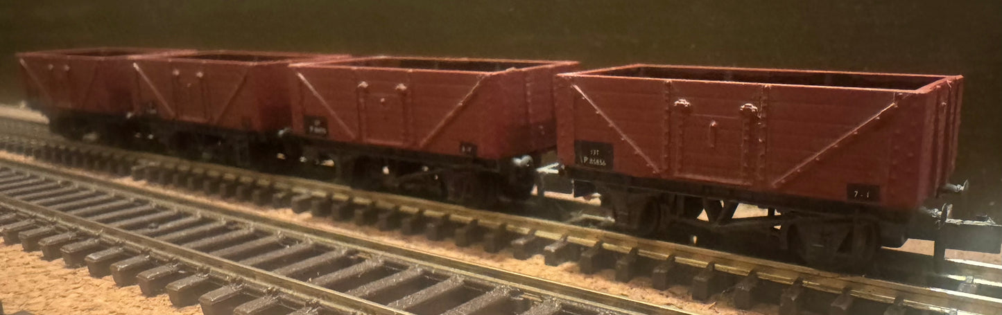 Peco (N Gauge) British Railways 12 and 13ton, 7 Plank Open Wagons Bundle
