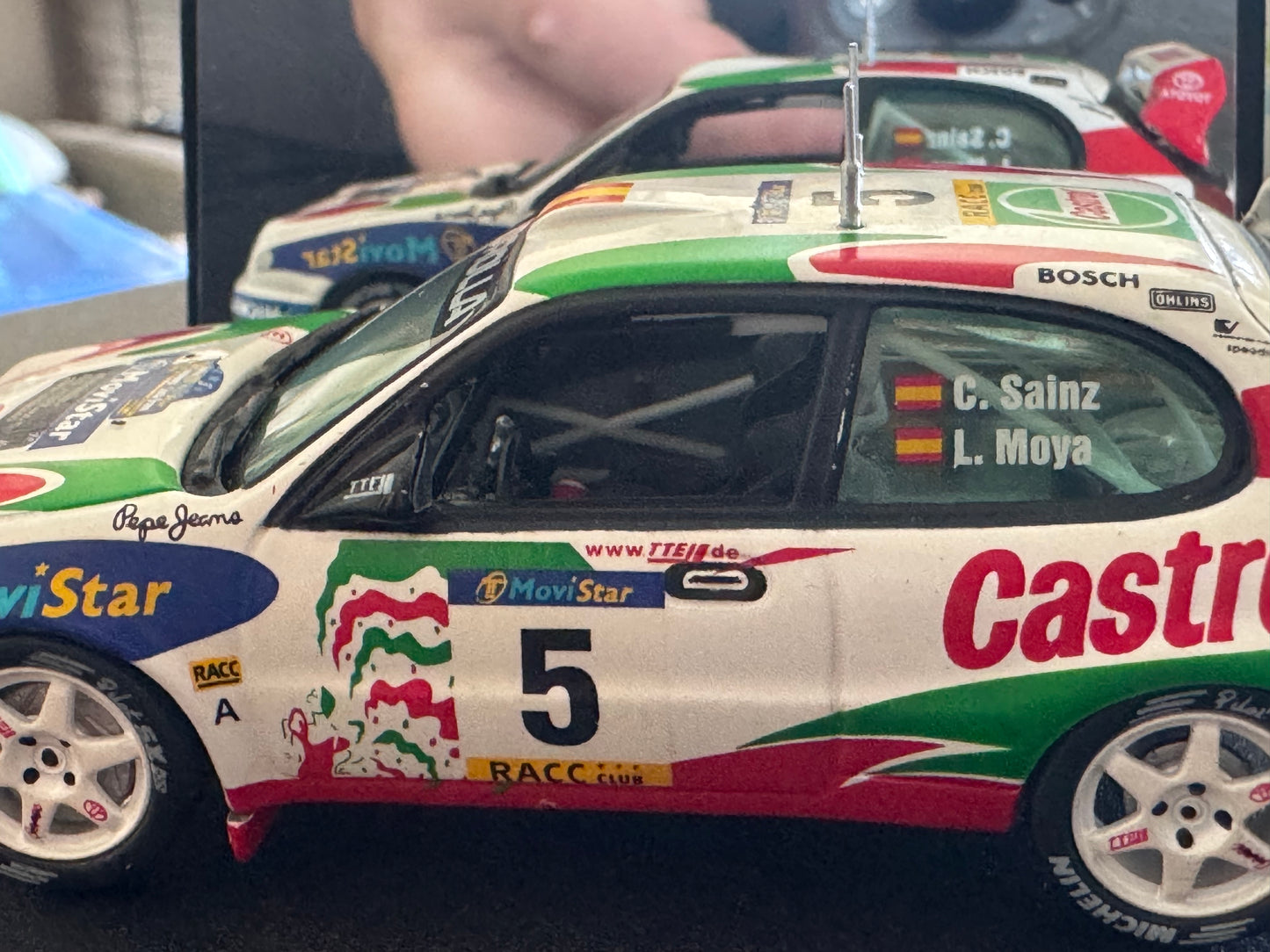 Vitesse V98199 (1:43) 1998 World Rally Championship, Toyota Corolla as driven by Carlos Sainz Sr and Co Driver Luis Moya. Limited edition No.1965 or 2500.