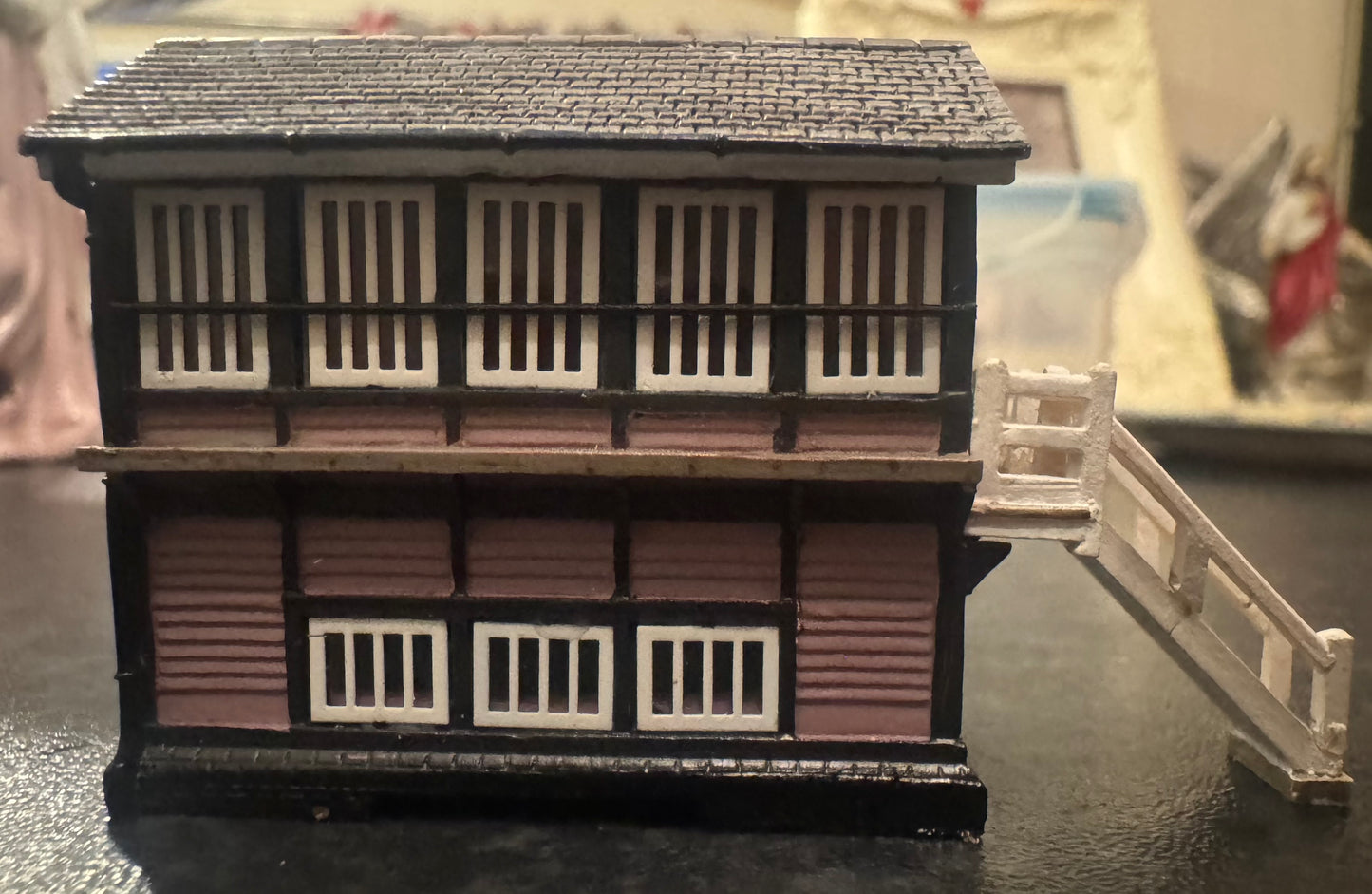 Graham Farish / Bachmann Scenecraft (N Guage) Downham Market, Ex Great Eastern Railway Signal Box with Network South East Signage.