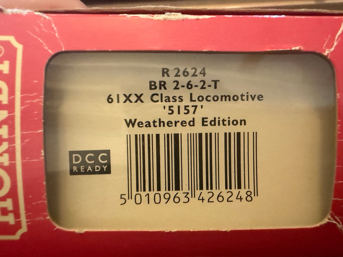Hornby R2624 (OO) Ex GWR 5101 ‘Large Prairie’ in Weathered British Railways Unlined Black. (Shed Code, 83A Taunton Depot) DCC Ready