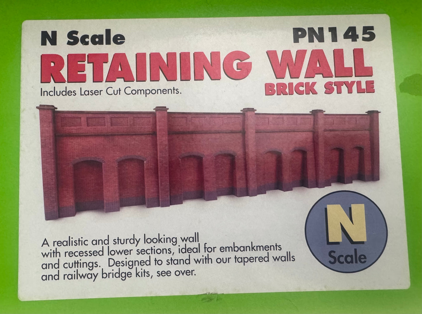 Metcalfe PN145 (N Gauge) Red Brick Retaining Wall Kit