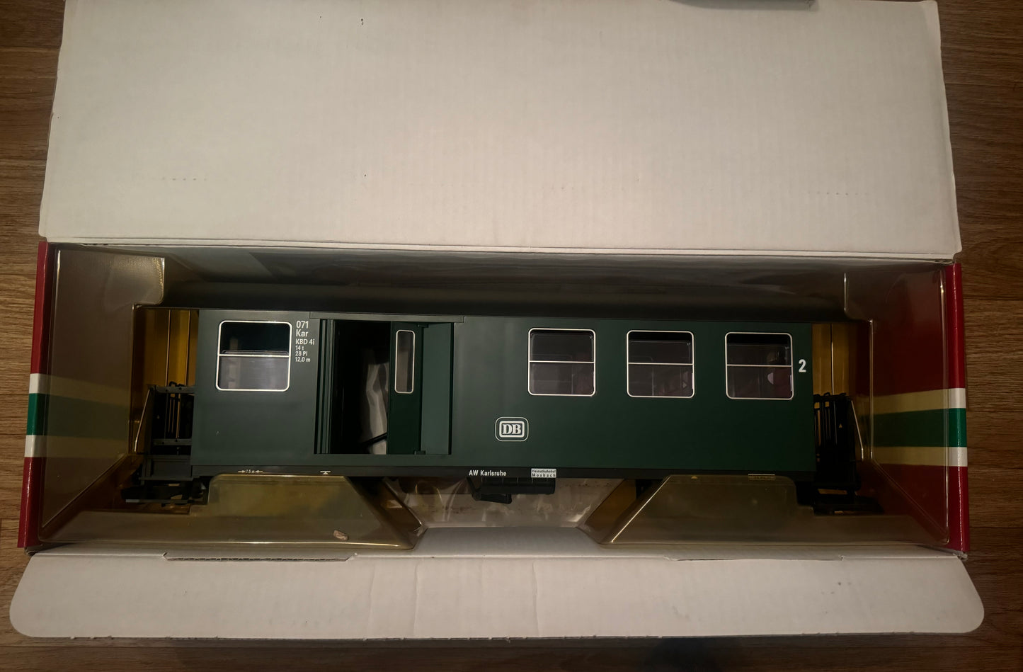 LGB 30710 (G Scale) Deutsche Bahn, 2nds Class Steel Body, Passenger / Baggage Combination Coach.