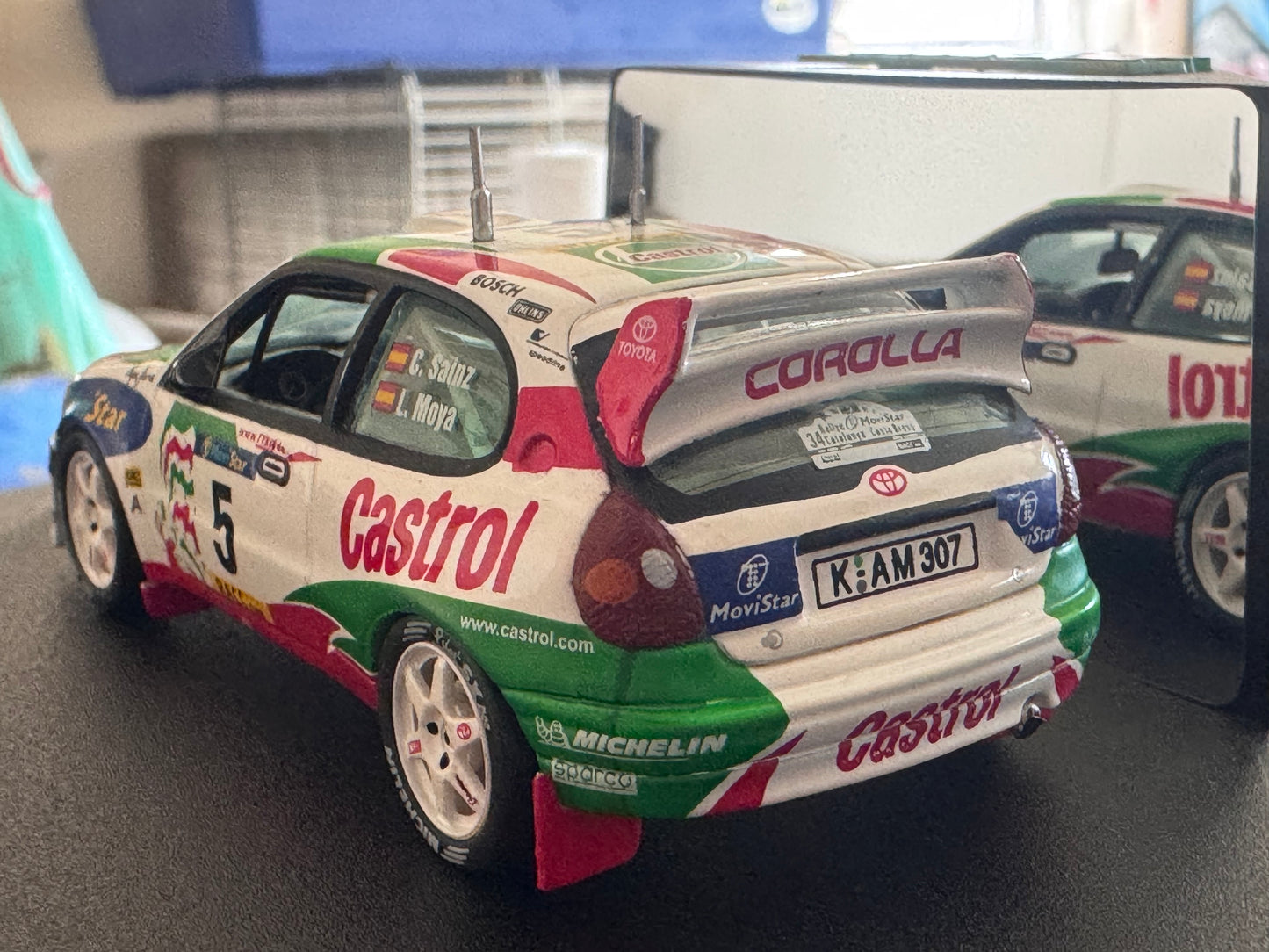 Vitesse V98199 (1:43) 1998 World Rally Championship, Toyota Corolla as driven by Carlos Sainz Sr and Co Driver Luis Moya. Limited edition No.1965 or 2500.