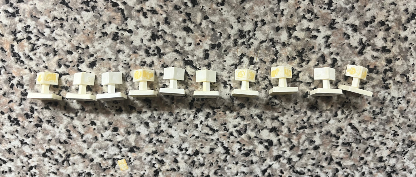 Hornby, (OO) Mile Post’s (Blank) 25p each.