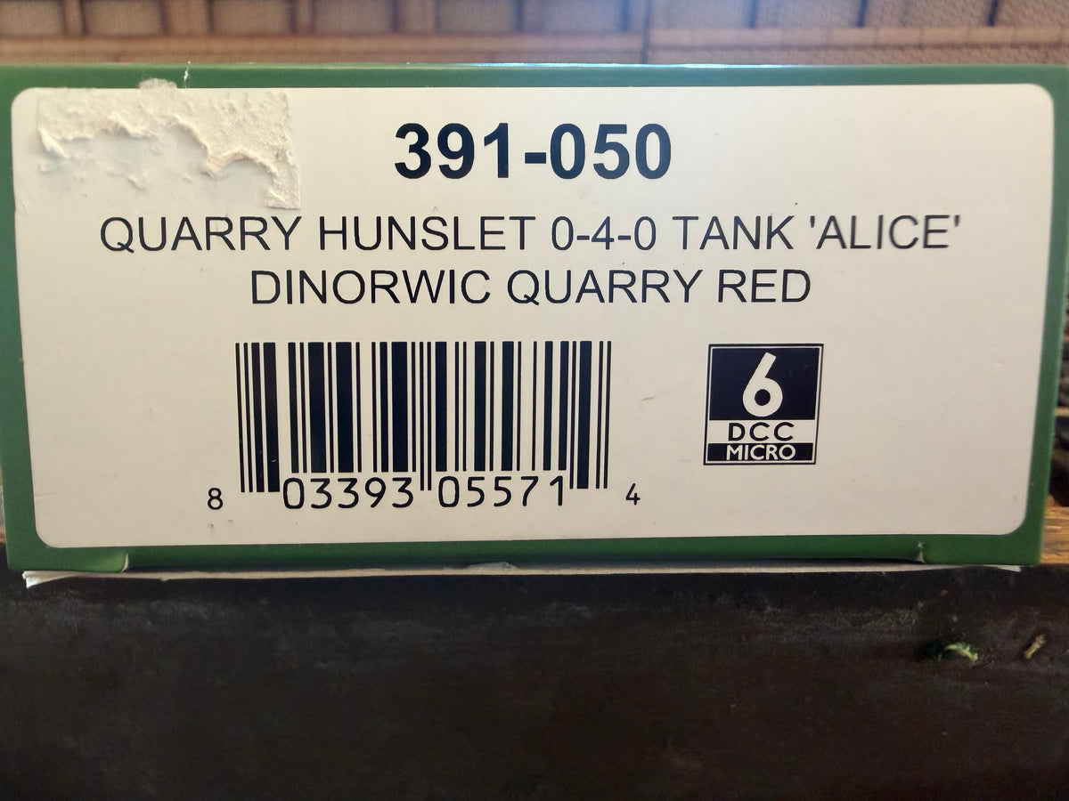 Bachmann 391-050 (OO9) Hunslet ‘Dinorwic Alice Type’ 0-4-0 “Alice” in Dinorwic Quarry Red. DCC Ready