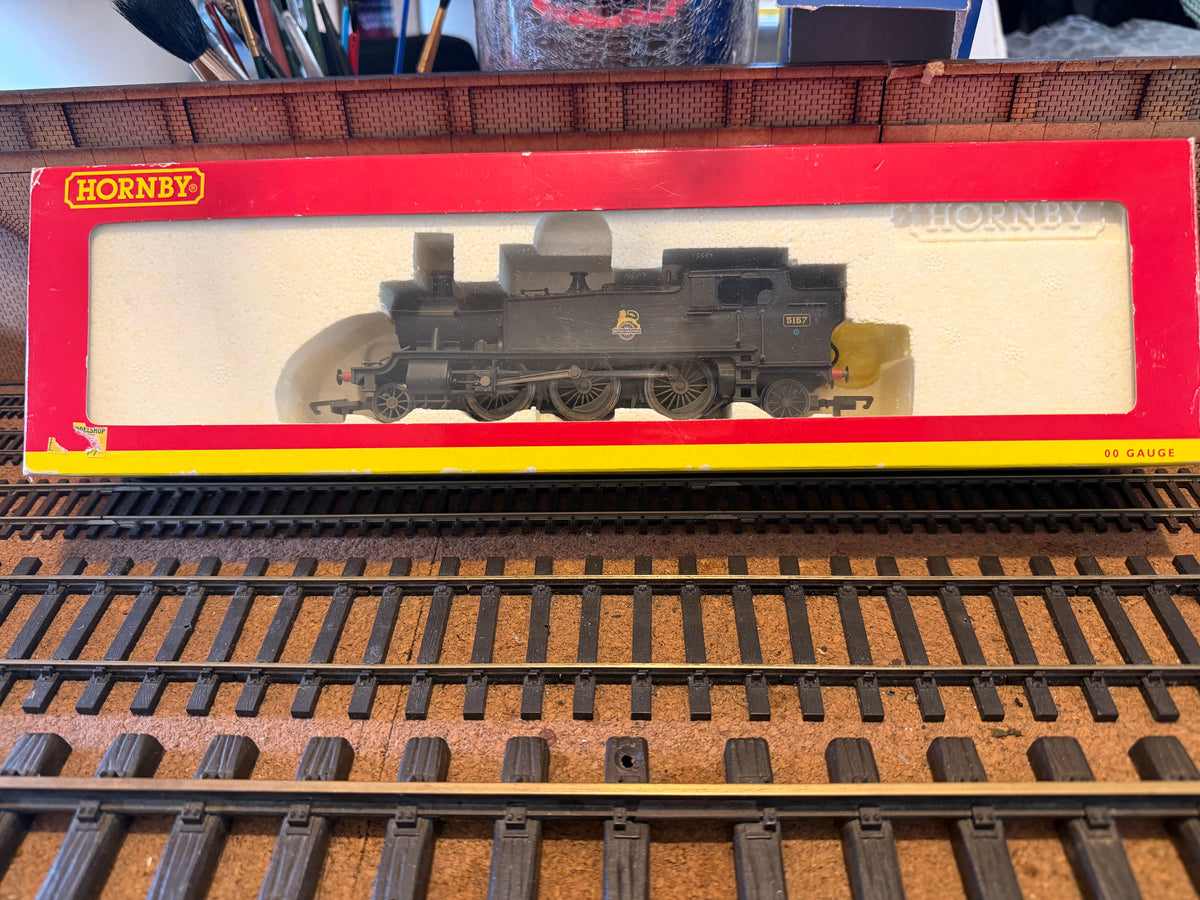 Hornby R2624 (OO) Ex GWR 5101 ‘Large Prairie’ in Weathered British Railways Unlined Black. (Shed Code, 83A Taunton Depot) DCC Ready 