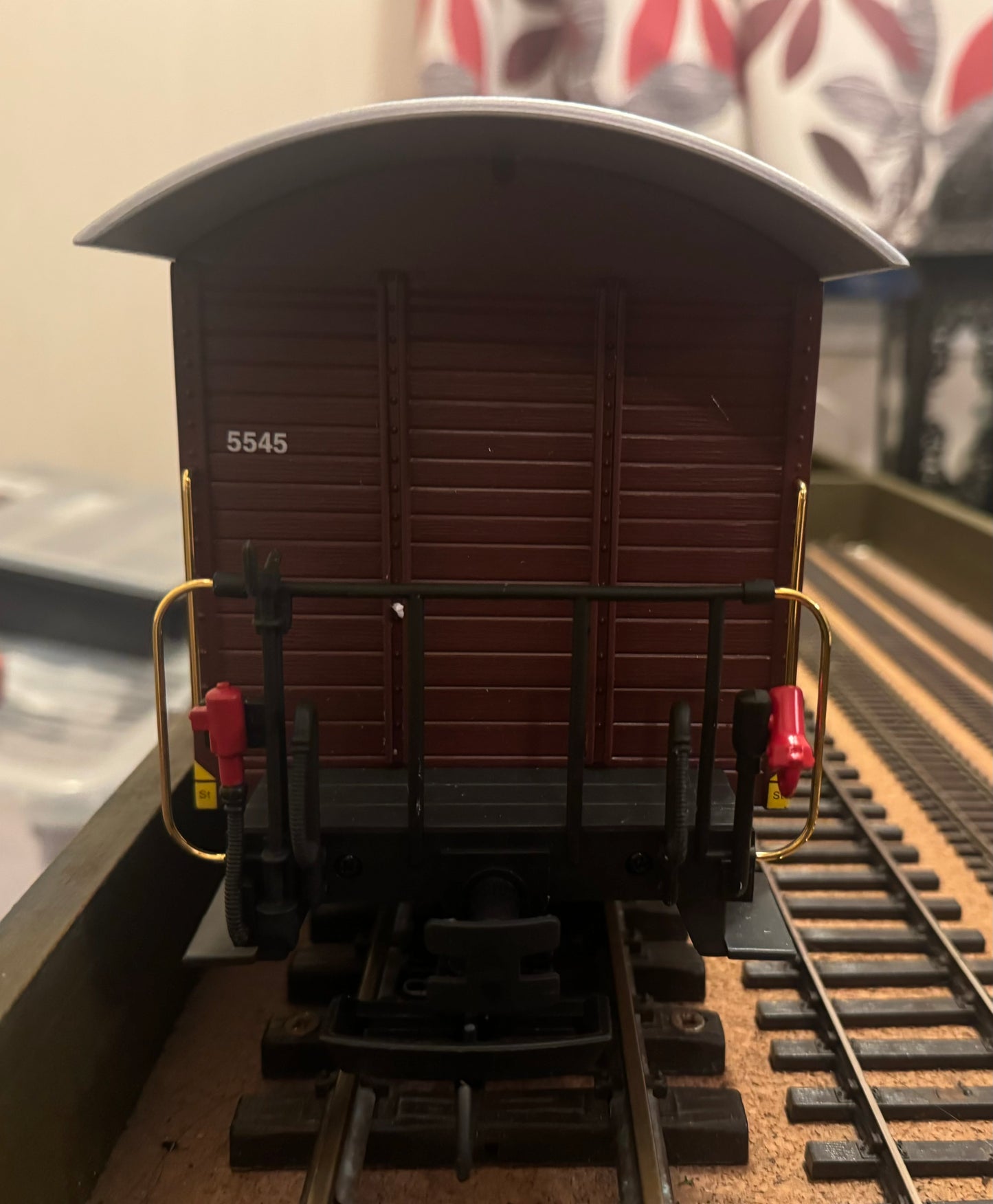 LGB (G Scale) Rhaetian Railway, Luggage and Bicycle Box Car No.5545 in RhB Bauxite.