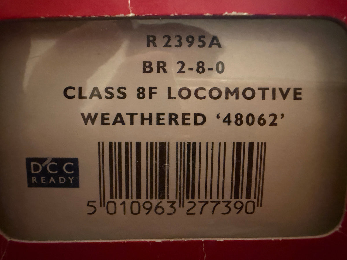 Hornby R2395A (OO) Ex LMS ‘Stanier’ 8F No.48062 in Lightly Weathered British Railways Unlined Black. (Shed Code, 14A Cricklewood East Depot) DCC Ready £72 