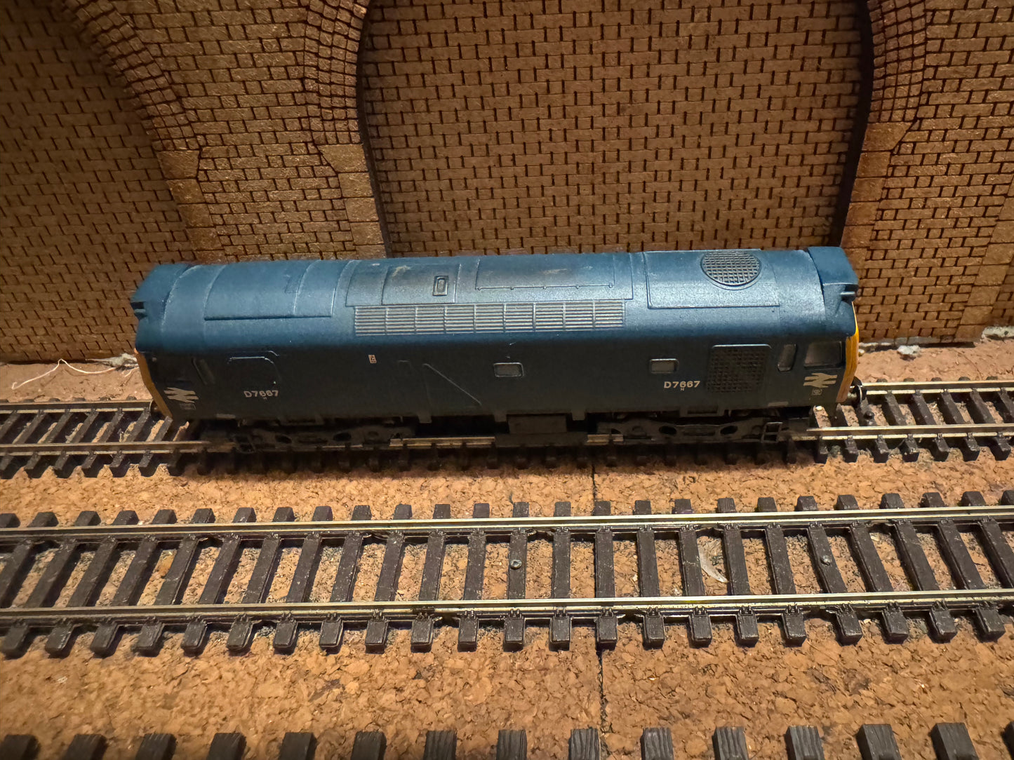 Graham Farish 371-076 (N Gauge) British Railways Sulzer Type 2 (25/3) No.D7667 in Pre-TOPS British Rail Blue 