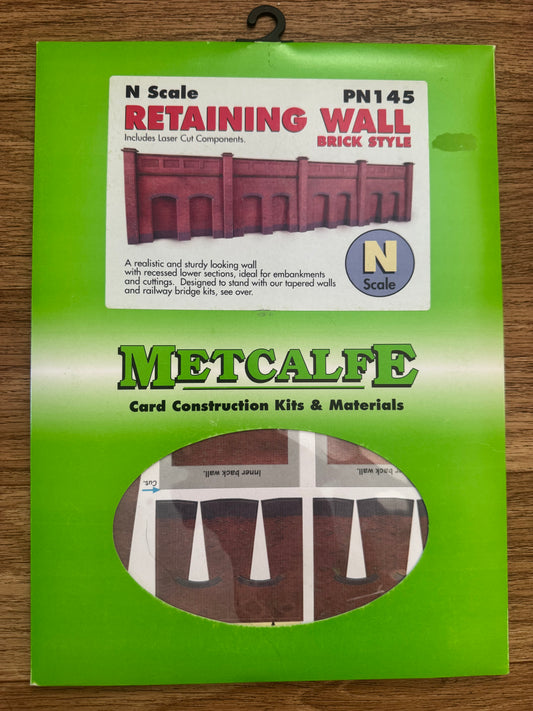 Metcalfe PN145 (N Gauge) Red Brick Retaining Wall Kit