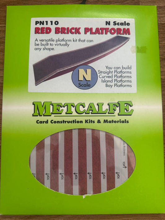 Metcalfe PN110 (N Gauge) Red Brick Platform Kit 