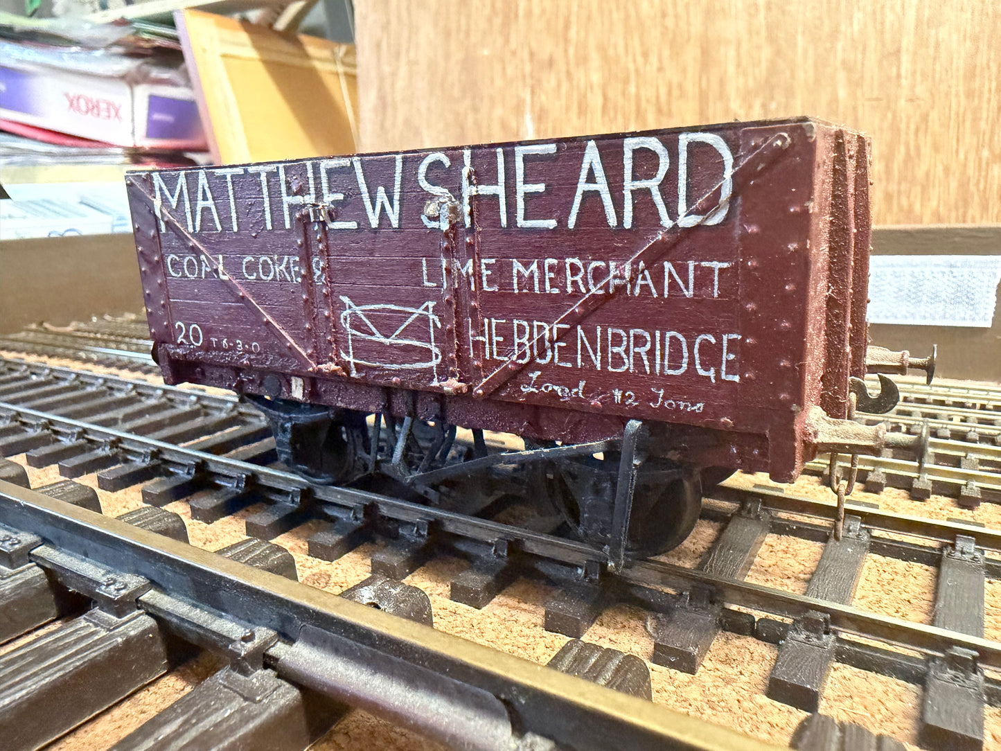 Scratch Built (O Gauge) Matthew Sheard Coal, Coke and Lime Merchant 12T Severn Plank Wagon No.20 