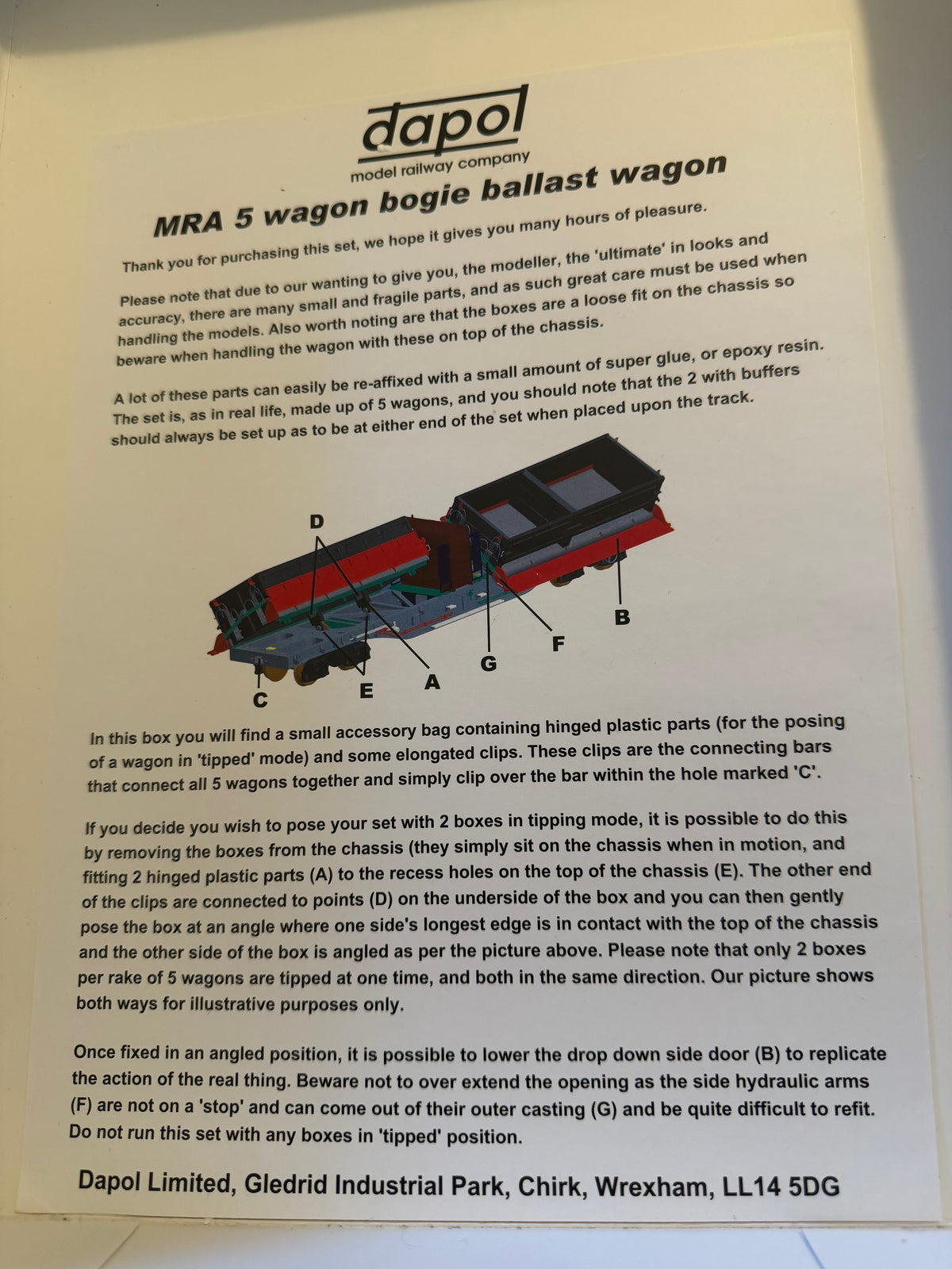 Dapol B859B (OO) Thrall Europa, MRA 57T Bogie Hopper, Full Rake, Pack Of Five in Network Rail Blue and Grey 