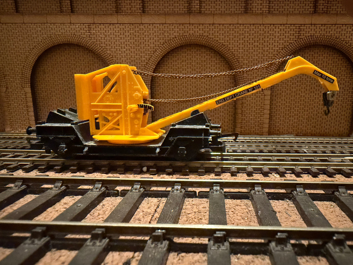 Hornby R6004 (OO) British Railways 10T Maintenance Crane No.101 in British Rail Departmental Yellow. 