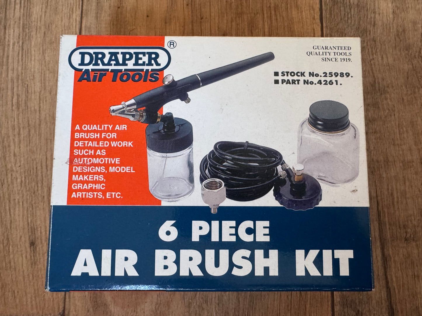 Draper Air Tools 25989 (All Scales) Six Piece Air Brush Kit 
