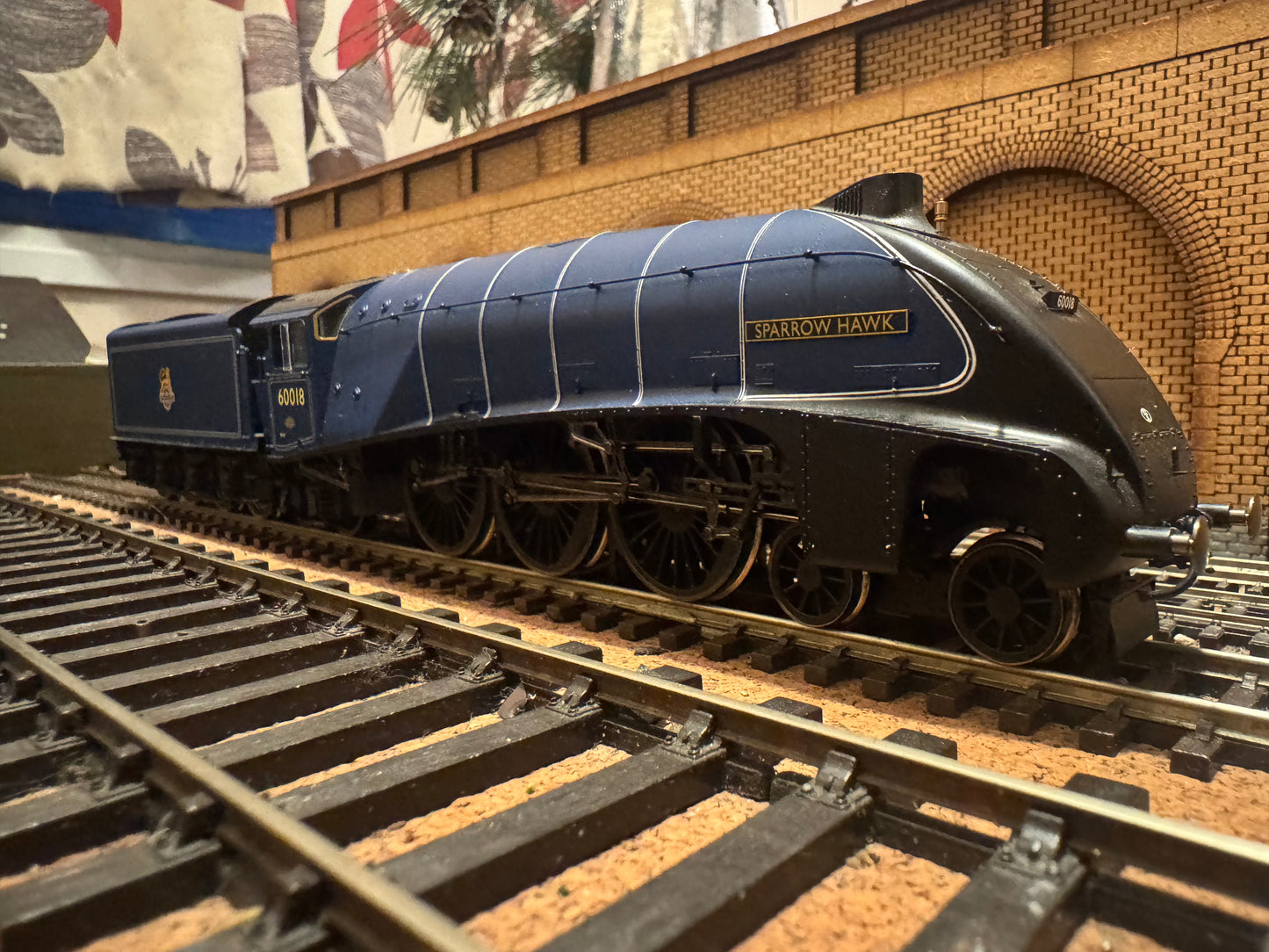 Hornby R2991XS (OO) Ex LNER A4 No.60018 ‘Sparrow Hawk’ in British Railways Express Blue. (Shed Code 52A, Gateshead Depot) DCC Sound Fitted 
