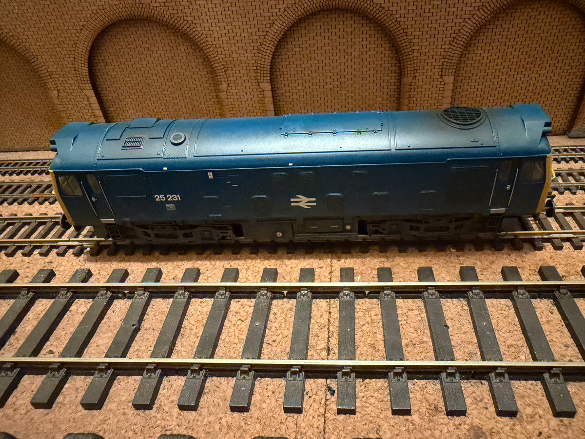 Bachmann 32-329 (OO) British Railways, Class 25/2 No.25231 in lightly weathered British Rail Blue. DCC Ready 
