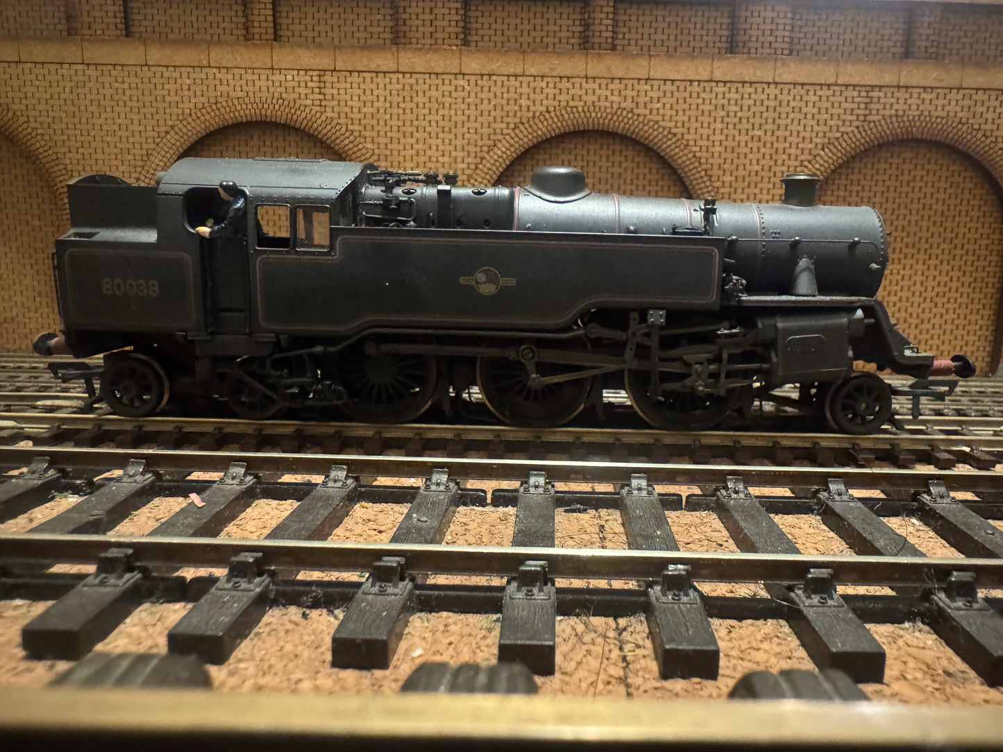 Bachmann 32-354A (OO) British Railways 4MT Tank No.80038 in Heavily Weathered BR Black. (Shed Code, 72C Yeovil Depot)