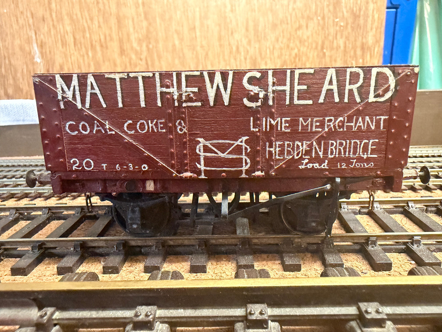 Scratch Built (O Gauge) Matthew Sheard Coal, Coke and Lime Merchant 12T Severn Plank Wagon No.20 