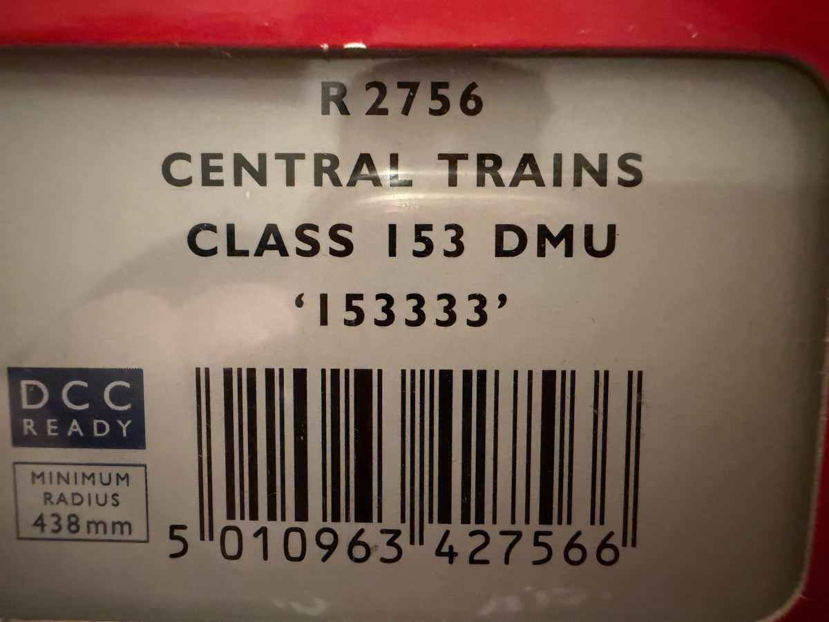 Hornby R2756 (OO) Ex British Rail Class 153 No.153333 in Central Trains Livery. DCC Ready 