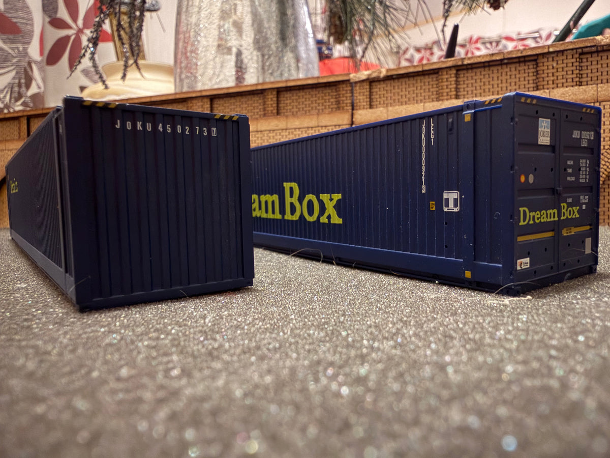 Bachmann 36-102 (OO 1:76) 45ft Shipping Containers in Dream Box Livery. Twin Pack.
