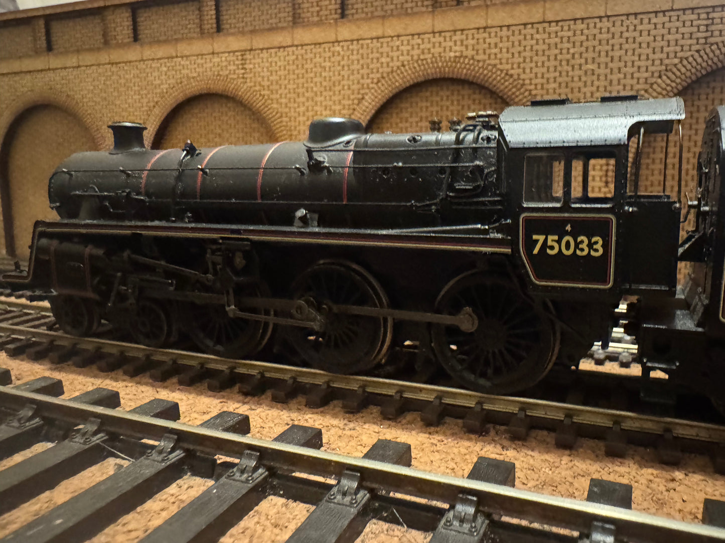 Bachmann 31-118 (OO) British Railways Standard 4MT 4-6-0 No.75033 in British Railways Lined Black. (Shed Code 89C, Aberystwyth Depot). DCC Ready