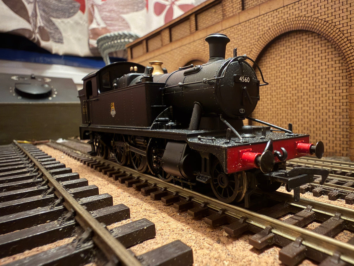 Bachmann 32-126 (OO) Ex GWR, 45XX ‘Small Prairie’ No.4560 in Unlined British Railways Black (Shed Code, 82C Swindon Depot)