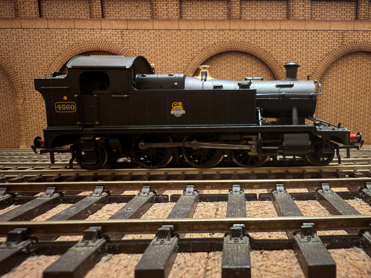 Bachmann 32-126 (OO) Ex GWR, 45XX ‘Small Prairie’ No.4560 in Unlined British Railways Black (Shed Code, 82C Swindon Depot)