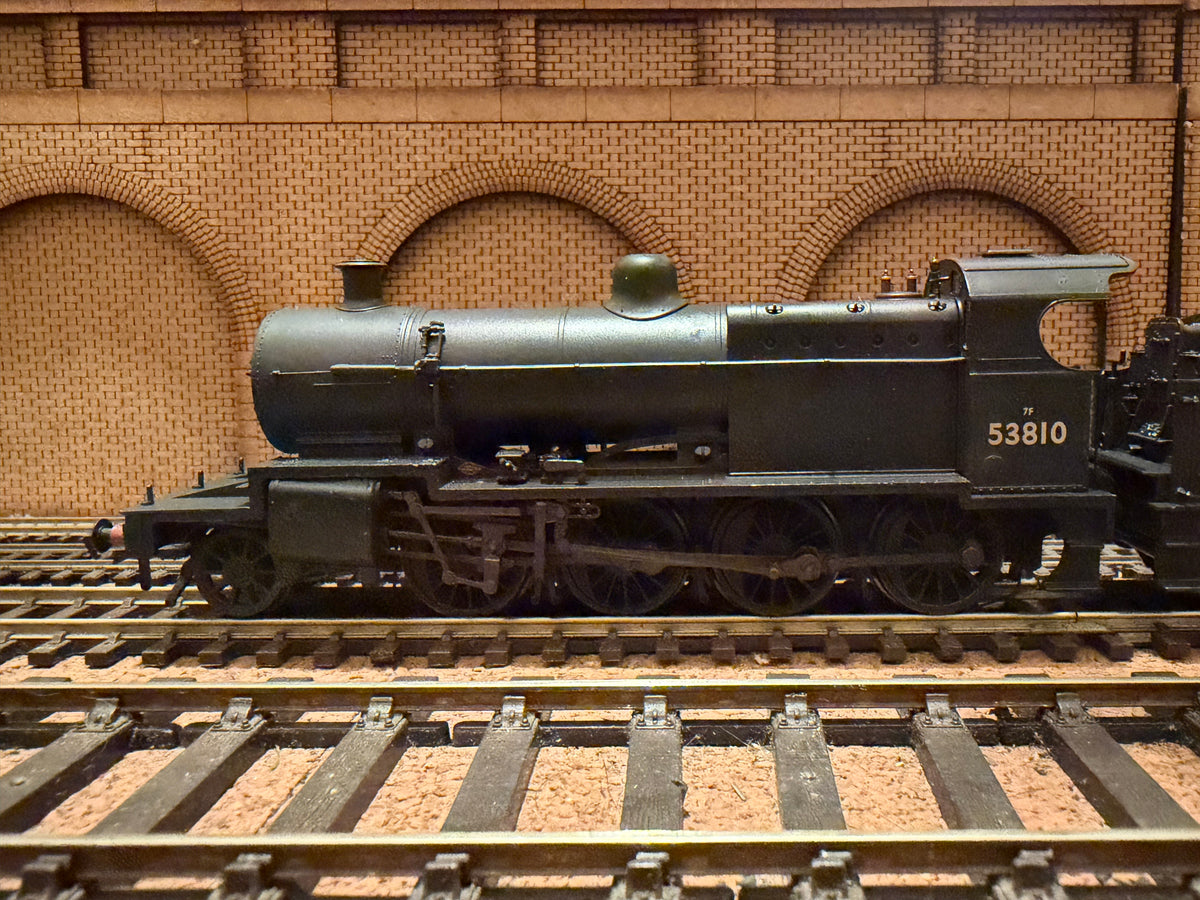 Bachmann 32-012 (OO) Ex LMS, Somerset and Dorset 7F No.53810 in Weathered British Railways unlined Black. (Shed Code 82F, Bath Green Park) DCC Ready 