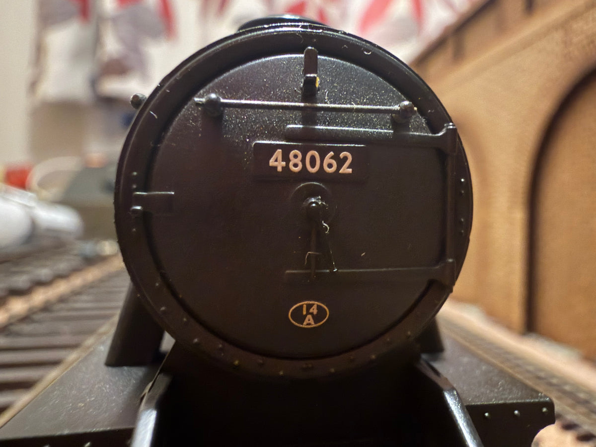 Hornby R2395A (OO) Ex LMS ‘Stanier’ 8F No.48062 in Lightly Weathered British Railways Unlined Black. (Shed Code, 14A Cricklewood East Depot) DCC Ready £72 