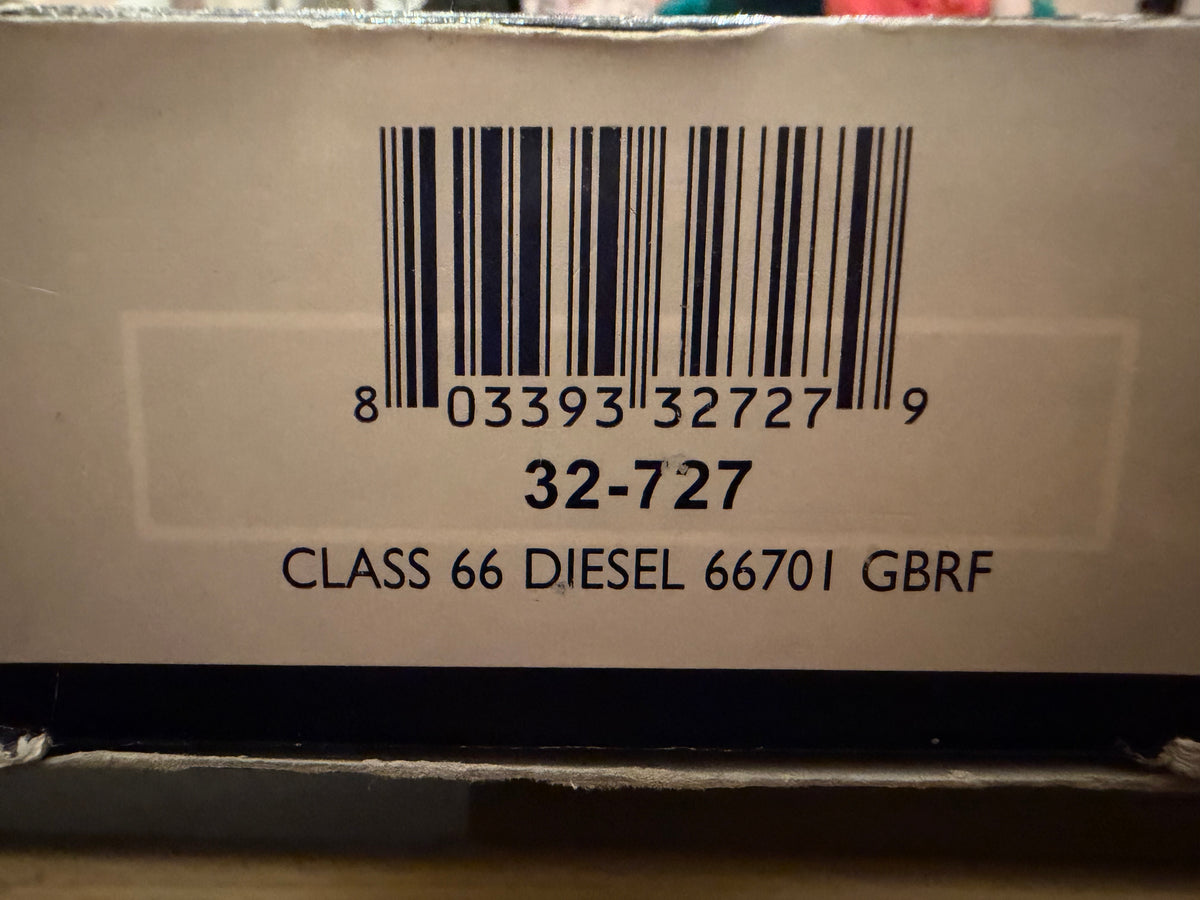 Bachmann 32-727 (OO) General Motors / GBRf, Class 66 No.66701 “Whitemoor” in GBRf Blue & Yellow. DCC Ready