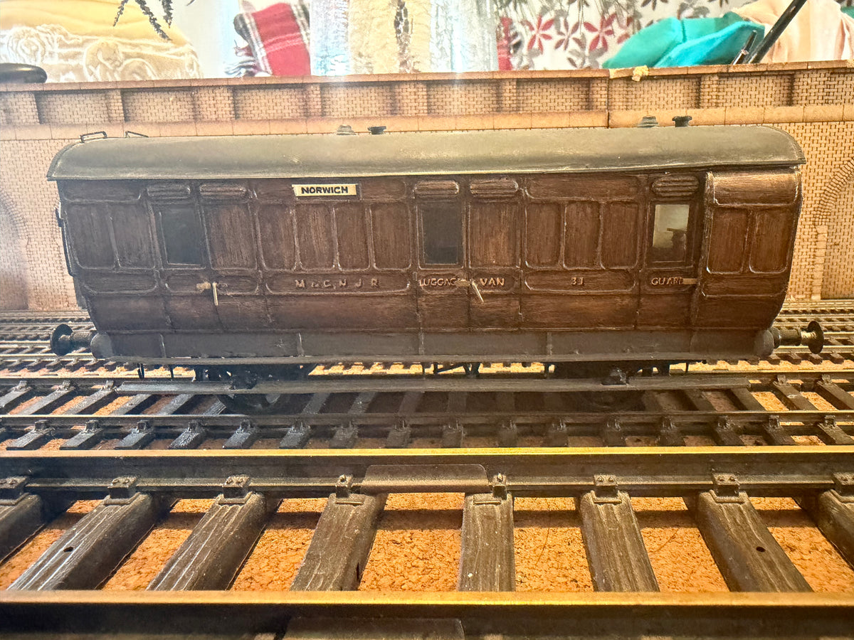 Manufacturer Unknown (O Gauge) Midland & Great Northern Joint Railway, Luggage Brake No.31 in Work M&GNJR Teak 