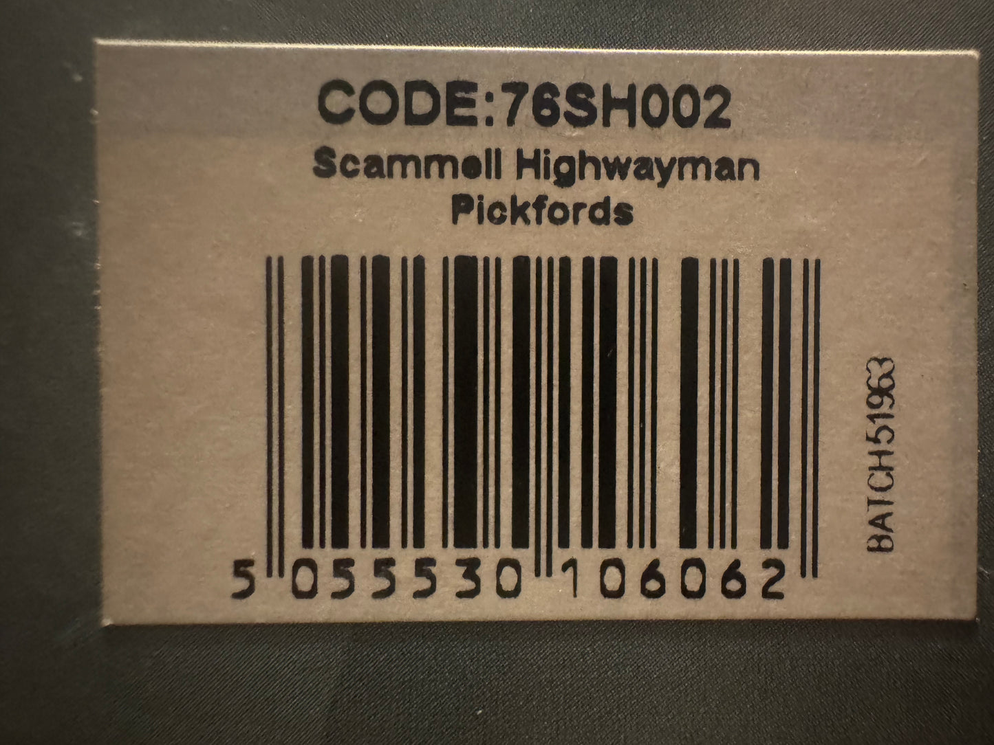 Oxford Diecast 76SH002 (OO / 1:76) Scammel Highwayman Crane. In Pickfords livery, with British Road Service Markings. Fleet Number M2362