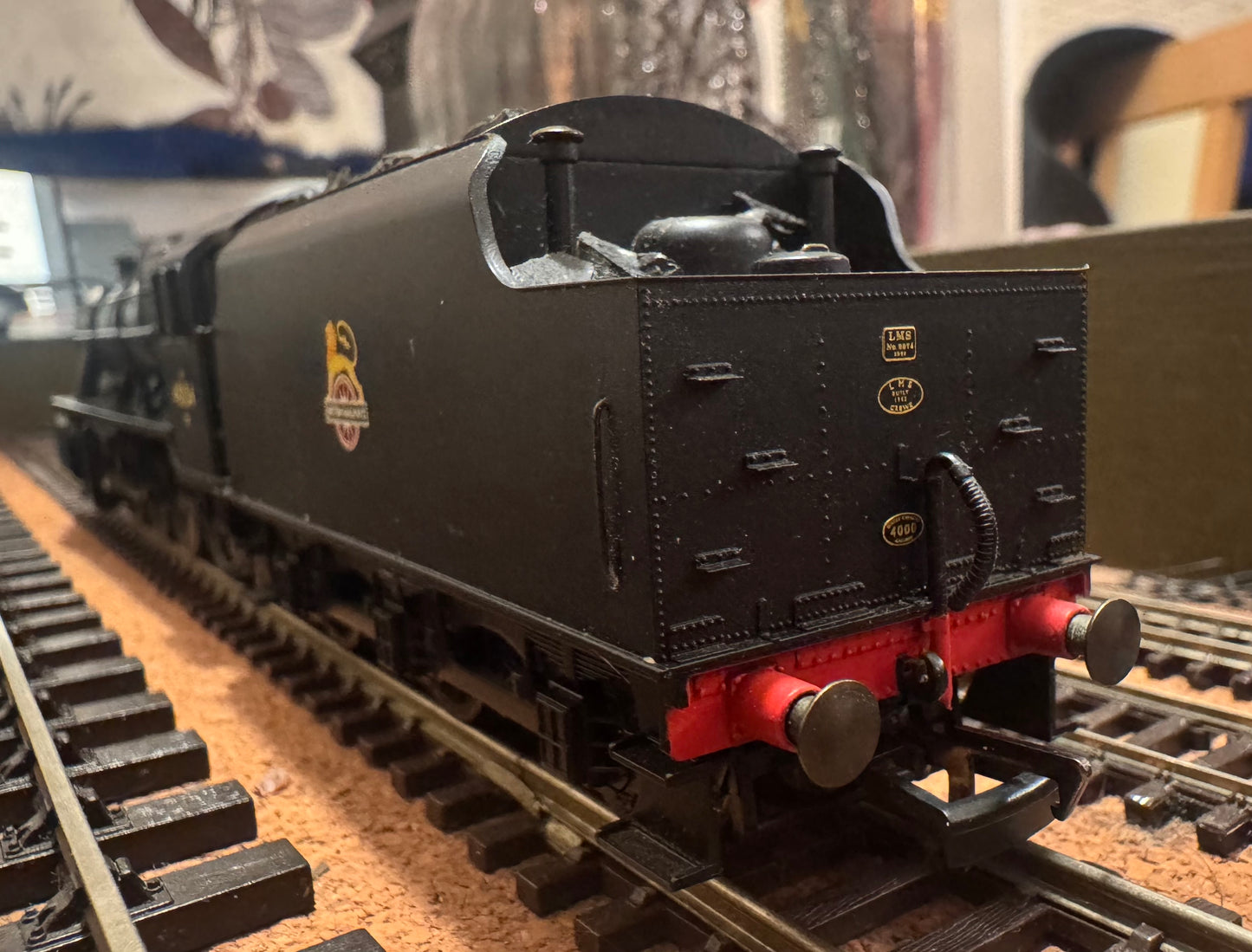 Hornby R2229 (OO) Ex LMS Stainer 8F No.48154 in unlined British Railways Black. (Shed Code 2F, Market Harborough Depot). DCC Fitted 