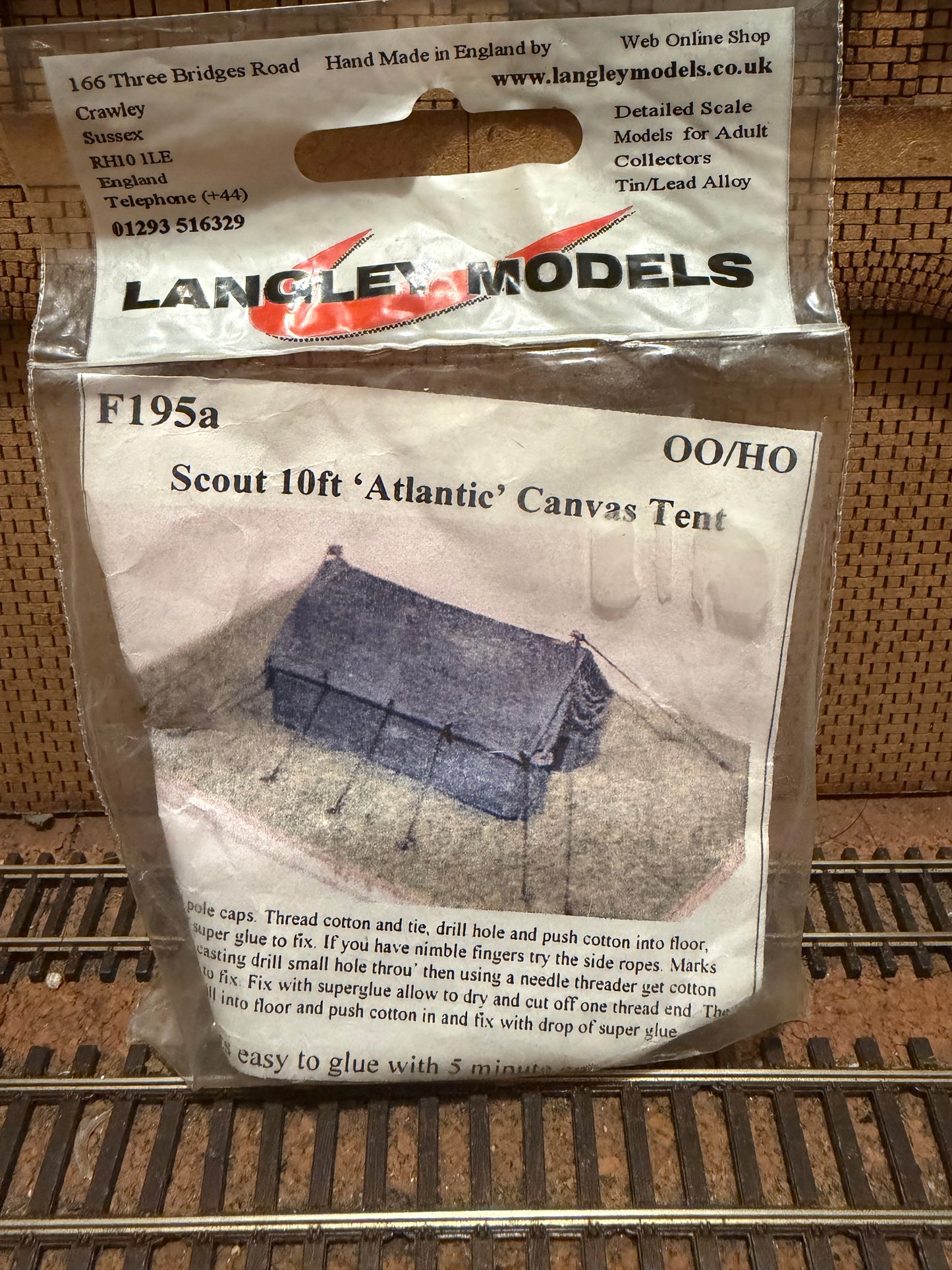 Langley Models F195a (OO / 1:76) Scouts 10ft ‘Atlantic’ Canvas Tent Kit 
