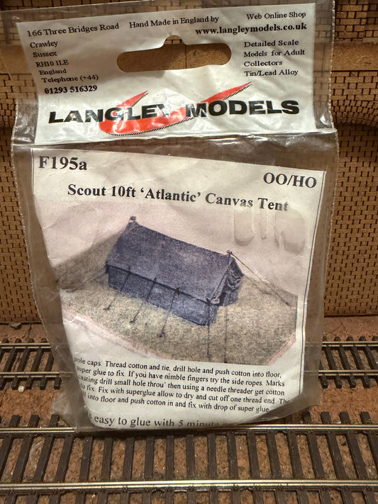 Langley Models F195a (OO / 1:76) Scouts 10ft ‘Atlantic’ Canvas Tent Kit 
