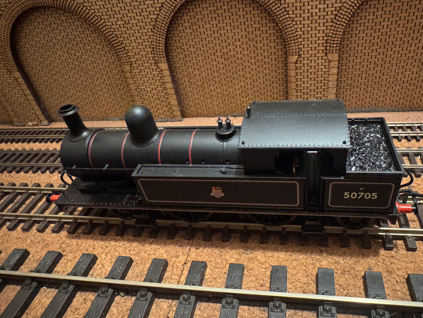 Bachmann 31-169 (OO) Ex L&Y / LMS Class 5 / 2P, 2-4-2 Tank. No.50705 in British Railways Lined Black. (Shed Code 24F, Fleetwood Depot) DCC Ready 