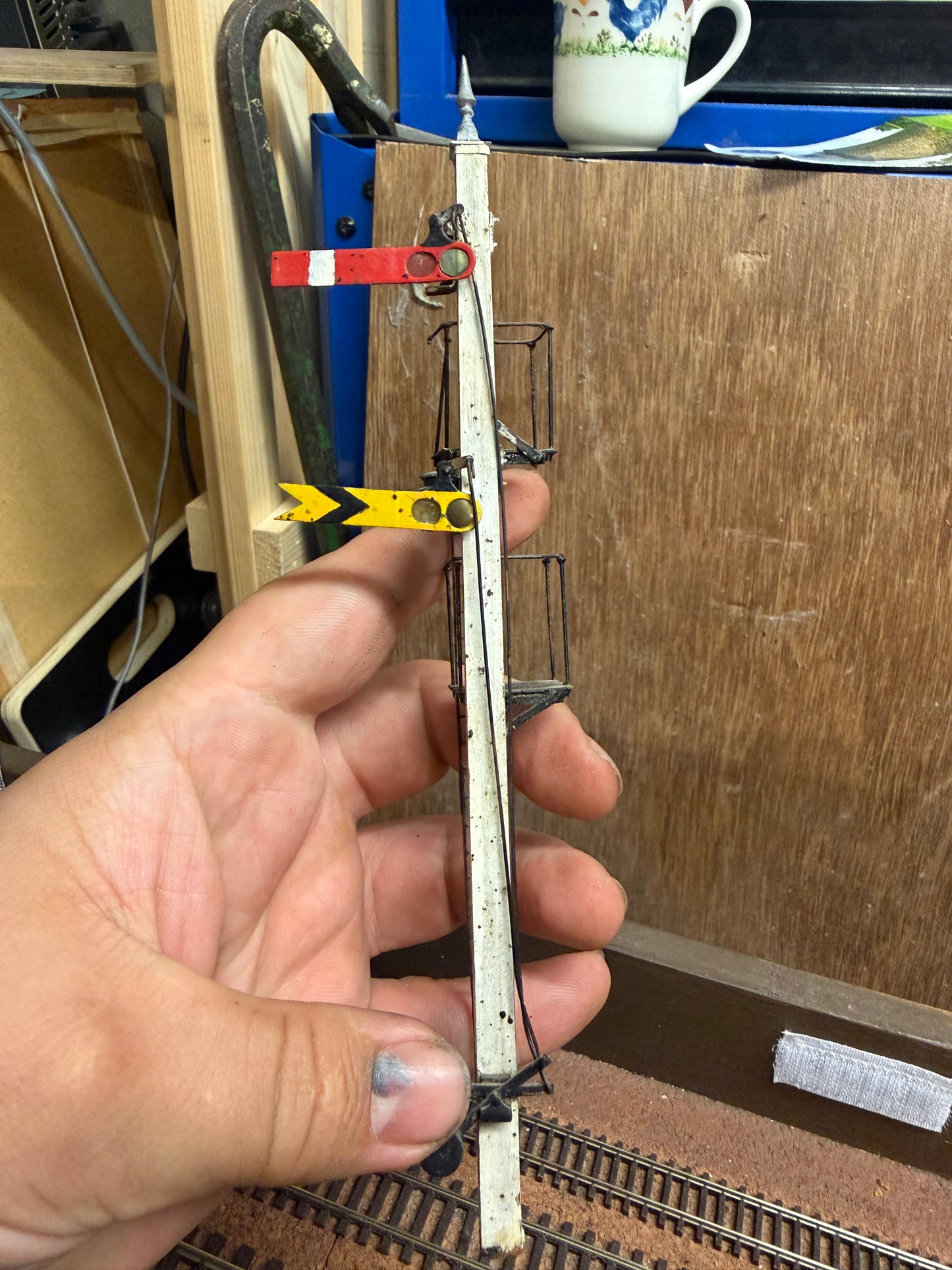 Scratch Built (O) Midland Railway Upper Quadrant Stop and Distant Signal 