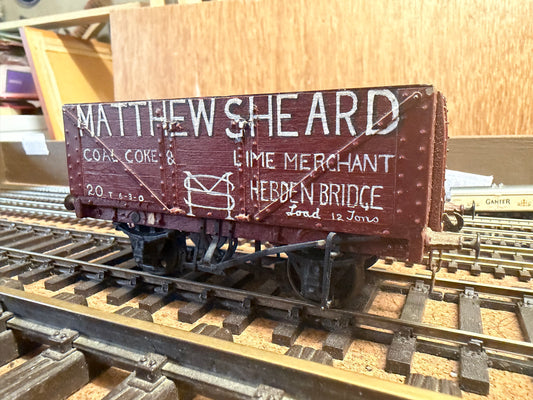 Scratch Built (O Gauge) Matthew Sheard Coal, Coke and Lime Merchant 12T Severn Plank Wagon No.20 