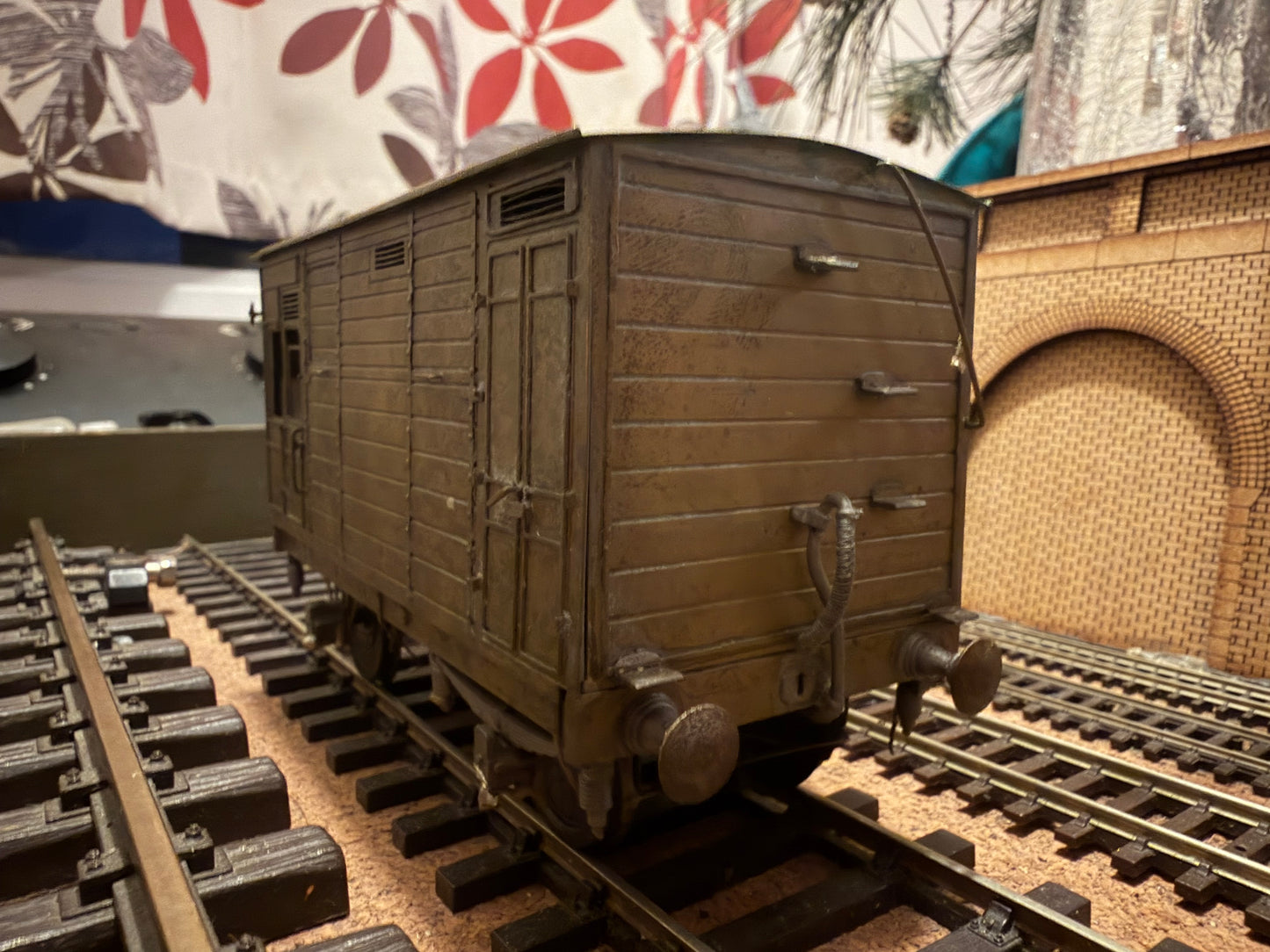 Model Signal Engineering (O Gauge) Somerset & Dorset Joint Railway, Diagram D1085 18ft Horse Box. Unfinished Brass Kit 