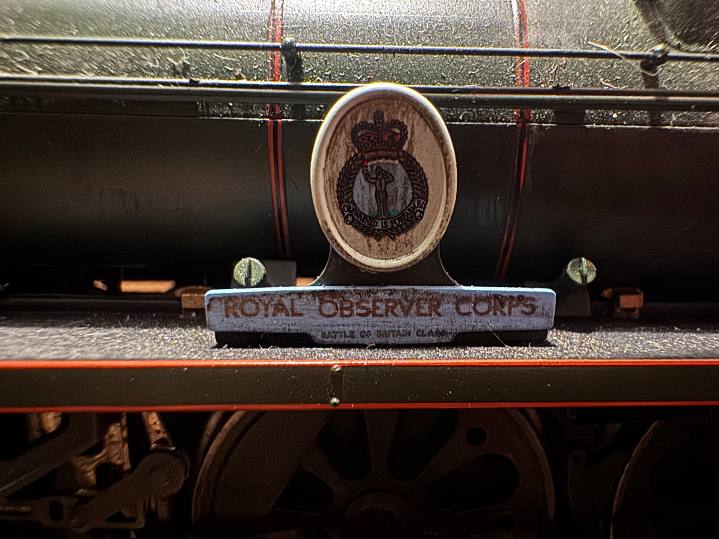 Hornby R3618 (OO) Ex SR, Rebuilt Battle of Britain No.34050 “Royal Observer Corps” in heavily weathered British Railways Green. (Shed Code 70A, Nine Elms) DCC Ready 