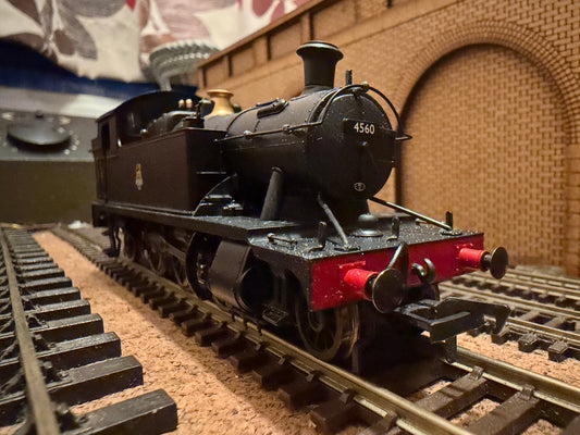 Bachmann 32-126 (OO) Ex GWR, 45XX ‘Small Prairie’ No.4560 in Unlined British Railways Black (Shed Code, 82C Swindon Depot)