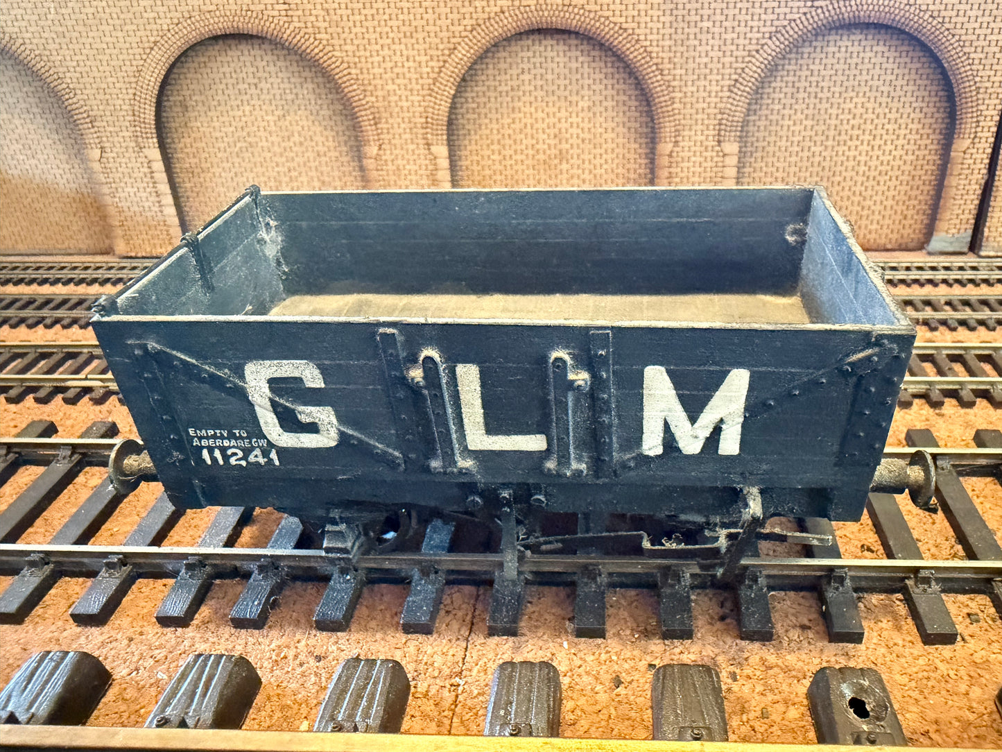 Scratch Built (O Gauge) GLM of Aberdare, Empty Severn Plank Wagon No.11241 