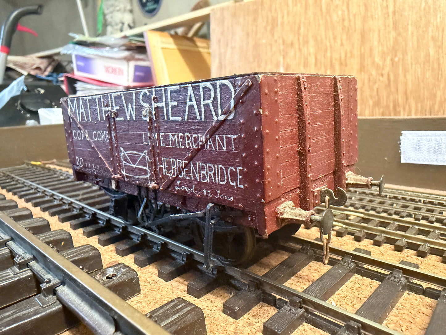 Scratch Built (O Gauge) Matthew Sheard Coal, Coke and Lime Merchant 12T Severn Plank Wagon No.20 