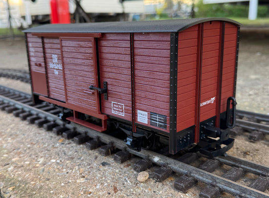 LGB 46350 (G Scale) Deutsche Reichsbahn 6T Box Van No.99-52-03 in DR Bauxite. 