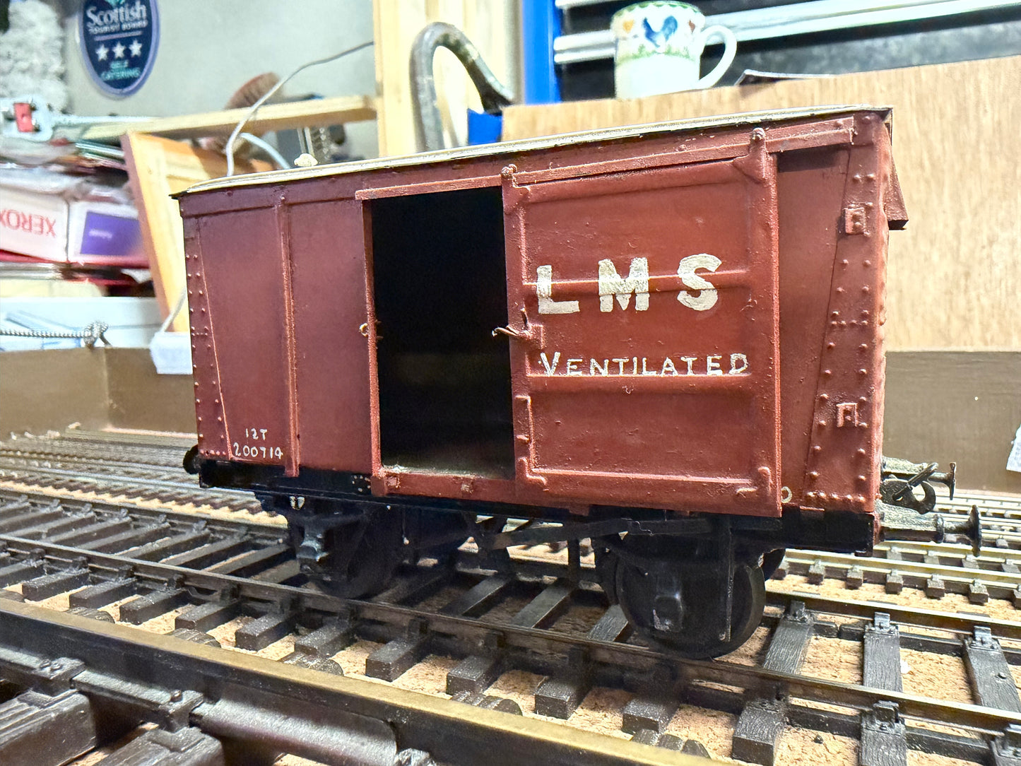Scratch Built (O) London Midland & Scottish 12T Ventilated Van No.200714. 