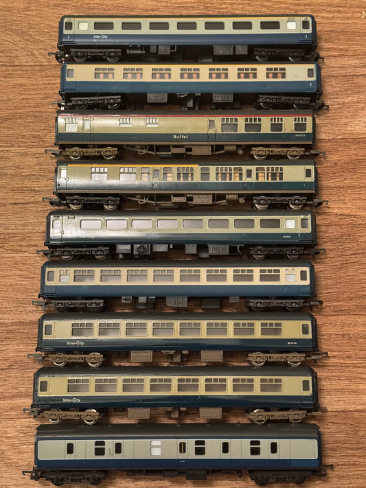 Locomattive Models Bundle (OO) British Rail Intercity mixed Mk1 / MK2 full rake. Bundle No.4