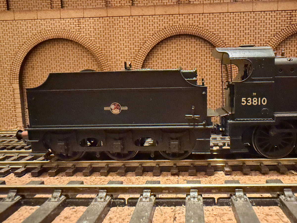 Bachmann 32-012 (OO) Ex LMS, Somerset and Dorset 7F No.53810 in Weathered British Railways unlined Black. (Shed Code 82F, Bath Green Park) DCC Ready 